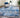 Blue and grey Nourison Prismatic PRS10 rug with geometric pattern, 2x3 feet, modern design for contemporary decor.