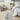 Nourison Silk Shadows SHA22 blue and green rug with geometric pattern, 2x8 feet, in a modern living room setting